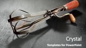  Presentation with black-hand - Cool new slide deck with singles mixer - old hand whisk backdrop and a gray colored foreground