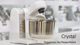  Presentation with electric retail - Beautiful presentation theme featuring singles mixer - single electric food processor backdrop and a light gray colored foreground