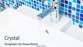  Presentation with water tap - Cool new presentation with singles mixer - single handle double-spout bathroom sink backdrop and a sky blue colored foreground