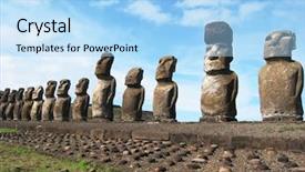  Presentation with ahu - Colorful theme enhanced with singular - ahu tongariki backdrop and a light blue colored foreground