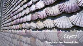  Presentation with sea shells - Cool new slide deck with singular - la toja island toxa chapel backdrop and a gray colored foreground