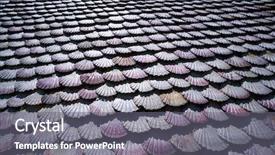  Presentation with sea shells - PPT theme enhanced with singular - la toja island toxa chapel background and a gray colored foreground