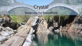  Presentation with secure bridge - PPT layouts featuring singular - ponte dei salti bridge background and a light blue colored foreground