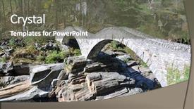  Presentation with bridge - Slide deck consisting of singular - ponte dei salti bridge background and a gray colored foreground