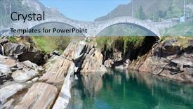  Presentation with bridge - Audience pleasing PPT theme consisting of  backdrop and a  colored foreground.
