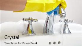  Presentation with commercial hvac duct cleaning - Theme featuring sink cleaning background and a light gray colored foreground