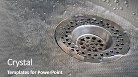  Presentation with drain - Slides having sink drain and water falling background and a gray colored foreground