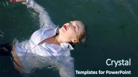  Presentation with swim - PPT layouts with sink float - business woman swim background and a  colored foreground