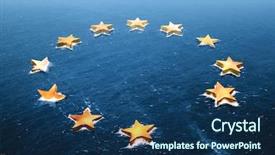  Presentation with european union - Colorful PPT layouts enhanced with sink float - conceptual image representing a drifting backdrop and a navy blue colored foreground