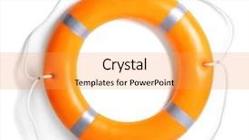  Presentation with life float - Colorful PPT theme enhanced with sink float - life buoy for safety backdrop and a yellow colored foreground