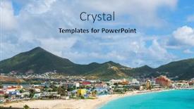  Presentation with coastal - Slide deck having sint-maarten-coastal-views background and a light blue colored foreground