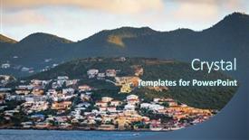  Presentation with coastal - Audience pleasing PPT theme consisting of sint-maarten-coastal-views backdrop and a ocean colored foreground