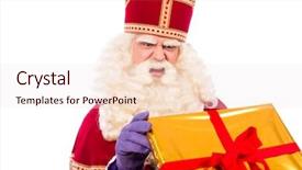  Presentation with sinterklaas - PPT layouts consisting of sinterklaas-disapointed-gifts-typical-dutch background and a sky blue colored foreground