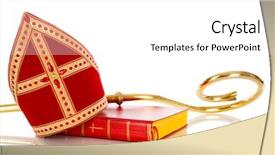  Presentation with dutch sinterklaas - Colorful PPT theme enhanced with sinterklaas isolated on white backgroud backdrop and a white colored foreground