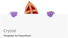  Presentation with dutch sinterklaas - Beautiful PPT theme featuring sinterklaas or saint nicholas hiding behind blank cardboard isolated on white background dutch character of santa claus backdrop and a white colored foreground