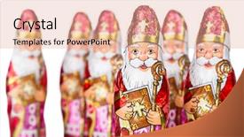  Presentation with dutch sinterklaas - PPT layouts consisting of sinterklaas saint nicholas chocolate figure background and a lemonade colored foreground