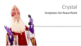  Presentation with old telephone - Amazing slide deck having sinterklaas with old vintage telephone isolated on white background dutch character of santa claus backdrop and a white colored foreground