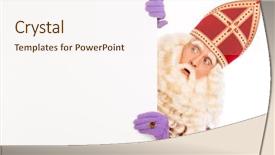  Presentation with dutch sinterklaas - Theme enhanced with sinterklaas with placard isolated background and a sky blue colored foreground