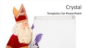  Presentation with dutch sinterklaas - Cool new presentation theme with sinterklaas writing on blank whiteboard isolated on white background dutch character of santa claus backdrop and a white colored foreground