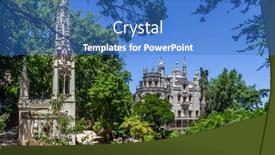  Presentation with gardens - Audience pleasing presentation theme consisting of sintra-portugal-july-14-2015 backdrop and a teal colored foreground