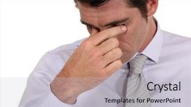  Presentation with businessman loses - Colorful slide deck enhanced with colorful download web button backdrop and a white colored foreground