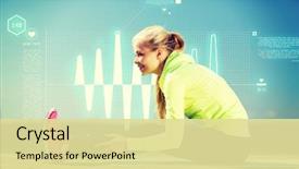  Presentation with lifestyle - Theme with sinusoid - fitness and lifestyle concept background and a  colored foreground