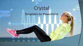  Presentation with lifestyle - Colorful presentation theme enhanced with sinusoid - fitness and lifestyle concept backdrop and a  colored foreground