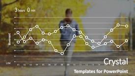  Presentation with sport cars - Colorful presentation theme enhanced with sinusoid - graphic of training results woman backdrop and a  colored foreground