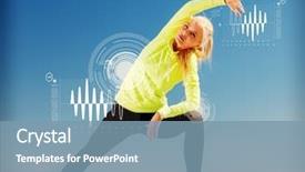  Presentation with modern medicine cardiology concept mixed - Beautiful presentation design featuring sinusoid - sport and lifestyle concept backdrop and a  colored foreground