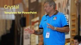  Presentation with handball handball - Slide deck having siofok-hungary-august-24-bela background and a tawny brown colored foreground