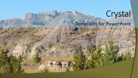  Presentation with park - Theme featuring sioux - makoshika state park badlands formations background and a  colored foreground