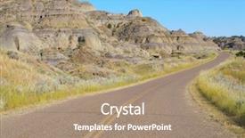  Presentation with mongolian state - Slides featuring sioux - makoshika state park road background and a  colored foreground