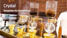  Presentation with coffee - PPT theme enhanced with siphon coffee brewing for hot background and a  colored foreground