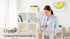  Presentation with baby food - Presentation theme featuring sippy cup - family food child eating background and a lemonade colored foreground