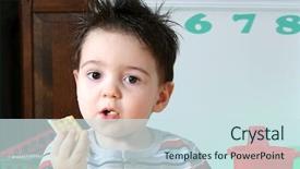  Presentation with eating - Amazing presentation theme having sippy cup - two year old boy eating backdrop and a sky blue colored foreground