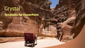  Presentation with petra jordan - PPT theme enhanced with siq-the-narrow-slot-canyon background and a tawny brown colored foreground