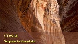  Presentation with petra - Colorful theme enhanced with cave wall - siq the narrow slot-canyon that backdrop and a tawny brown colored foreground