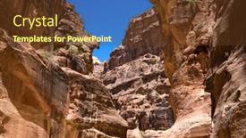  Presentation with petra - Beautiful presentation featuring siq the narrow slot-canyon that serves as the entrance passage to the hidden city of petra jordan backdrop and a tawny brown colored foreground