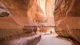  Presentation with petra - Colorful presentation design enhanced with siq the narrow slot-canyon that serves as the entrance passage to the hidden city of petra jordan backdrop and a coral colored foreground