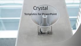  Presentation with speaker - PPT theme featuring siren - bottom view of the old background and a light gray colored foreground