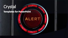  Presentation with alert - Amazing slides having siren - red button with the words backdrop and a dark gray colored foreground