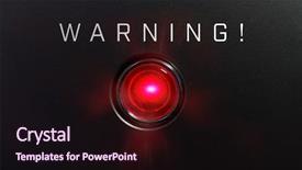  Presentation with black and red - Presentation theme featuring siren - red glowing warning lamp background and a wine colored foreground