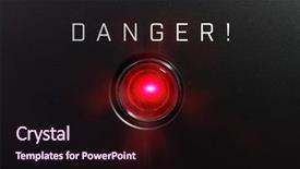  Presentation with danger - Colorful presentation theme enhanced with siren - red glowing warning lamp backdrop and a wine colored foreground