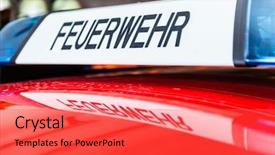  Presentation with fire siren - PPT layouts enhanced with siren on german fire background and a red colored foreground