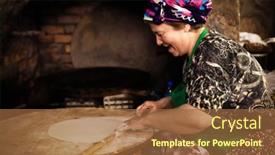  Presentation with pancake - Audience pleasing presentation consisting of sirince-turkey-may-24-woman backdrop and a tawny brown colored foreground