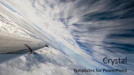  Presentation with blue sky at cook islands - Beautiful presentation theme featuring siriusxm - cool cold front layered clouds backdrop and a seafoam green colored foreground
