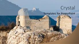  Presentation with czech republic - Beautiful slide set featuring sirotci-hradek-ruins-and-devicky backdrop and a light blue colored foreground