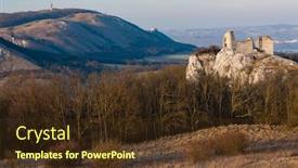  Presentation with czech republic - Amazing slides having sirotci-hradek-ruins-and-devicky backdrop and a tawny brown colored foreground
