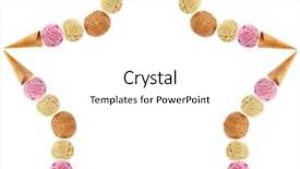  Presentation with ice cream cone - Amazing slide deck having sirupi - abstract frame shape star backdrop and a white colored foreground