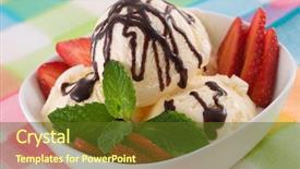  Presentation with chocolate ice cream - Audience pleasing slide set consisting of sirupi - ice cream with chocolate syrup backdrop and a tawny brown colored foreground